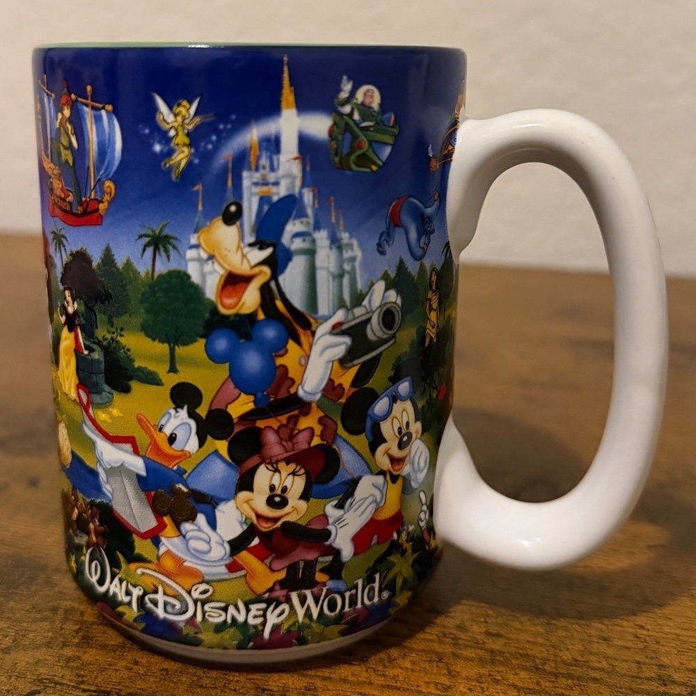 Walt Disney World Grandpa Coffee Mug Mickey Mouse Characters Parks Blue Green